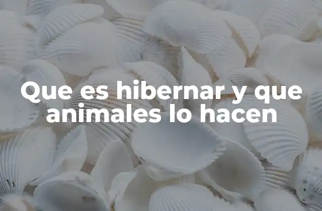 Que es Hibernar y que Animales Lo Hacen