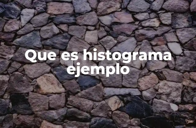Que es Histograma Ejemplo