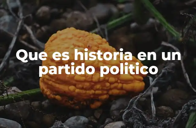 Que es Historia en un Partido Politico 2 La evolución de un partido político a través del tiempo