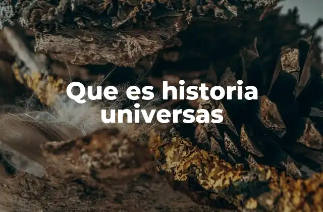Que es Historia Universas