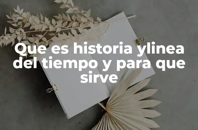 Que es Historia Ylinea Del Tiempo y para que Sirve