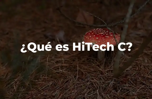 ¿qué es Hitech C?
