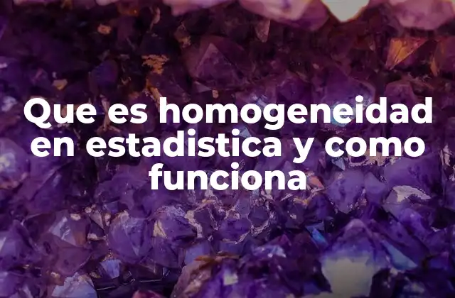 Que es Homogeneidad en Estadistica y como Funciona 2 La importancia de la homogeneidad en el análisis de datos