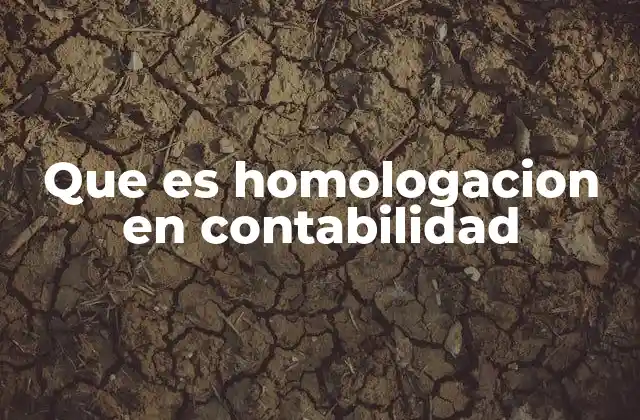 Que es Homologacion en Contabilidad