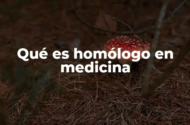 Qué es Homólogo en Medicina
