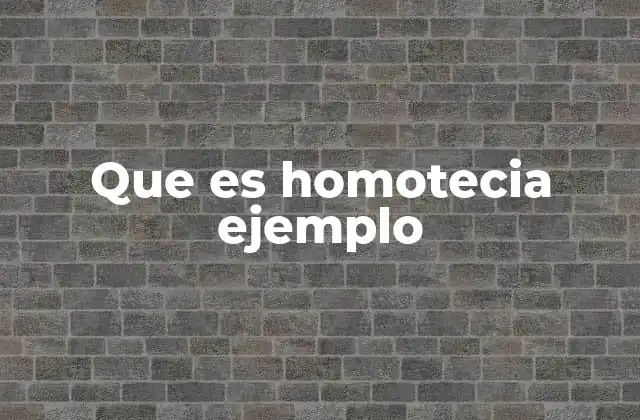 Que es Homotecia Ejemplo