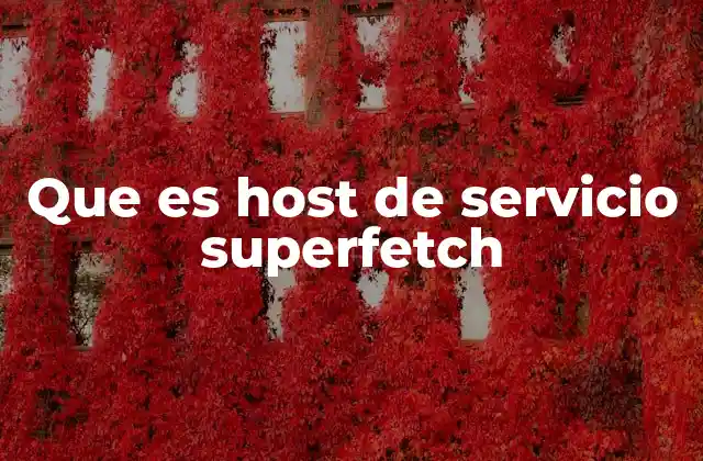 Cómo afecta el Host de Servicio Superfetch al rendimiento del equipo