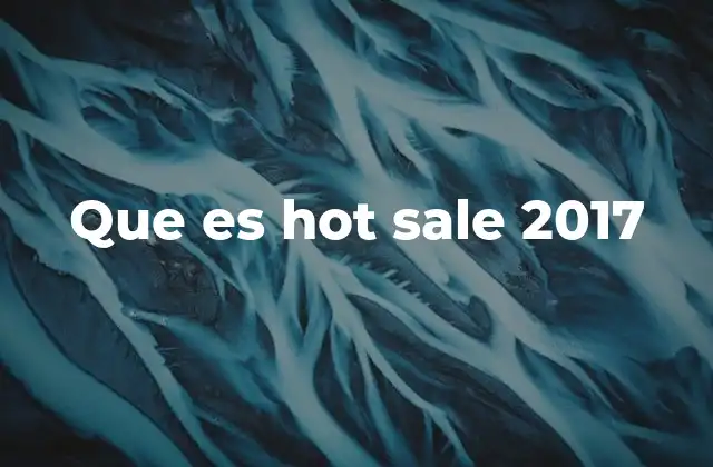 Que es Hot Sale 2017