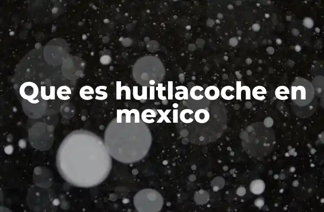 Que es Huitlacoche en Mexico