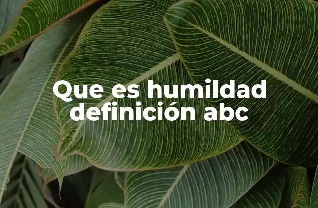 Que es Humildad Definición Abc 2 La humildad como base para construir relaciones sanas