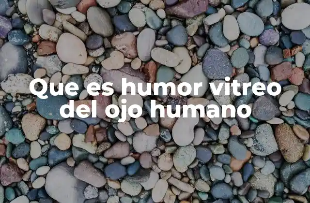 Que es Humor Vitreo Del Ojo Humano