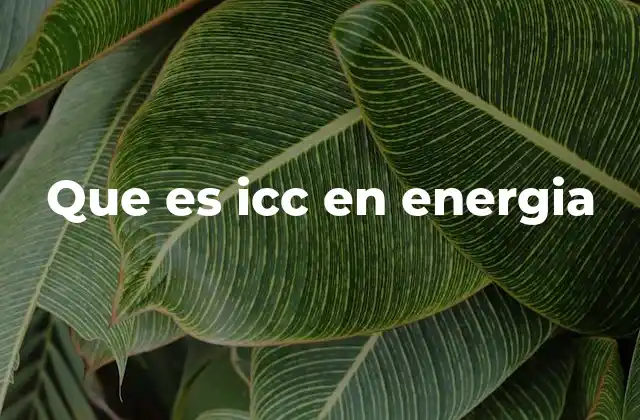 Que es Icc en Energia