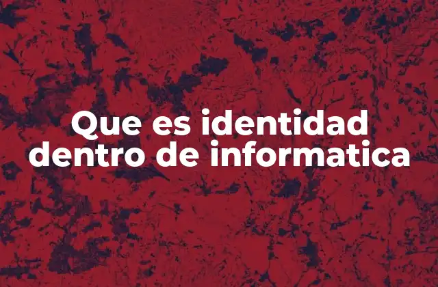 Que es Identidad Dentro de Informatica 2 La importancia de la identidad en los sistemas de seguridad
