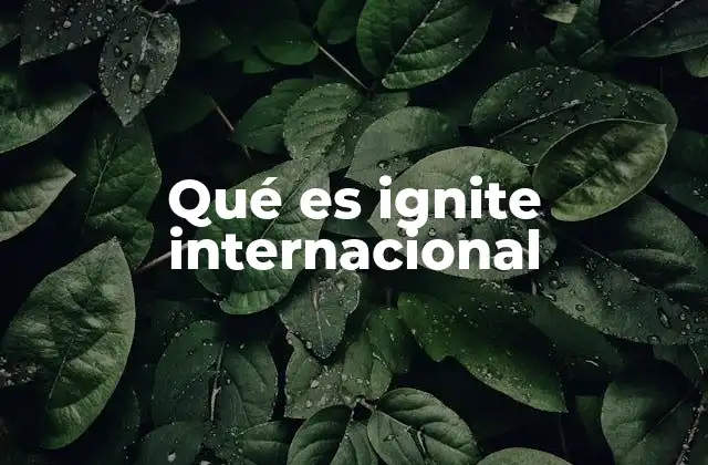 Qué es Ignite Internacional