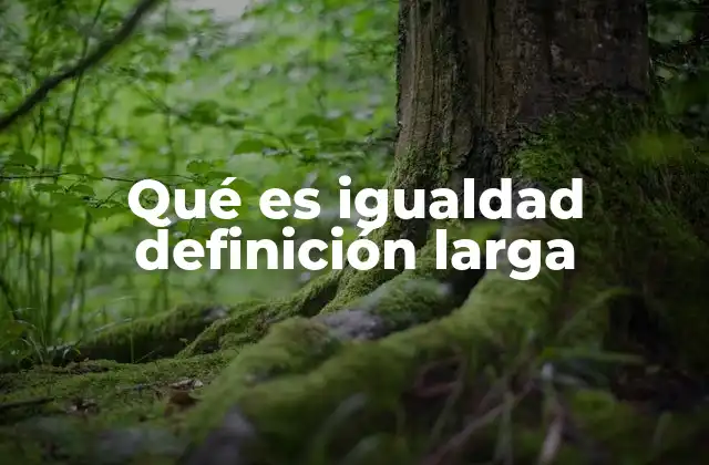 El papel de la igualdad en la sociedad moderna