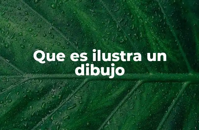 Que es Ilustra un Dibujo