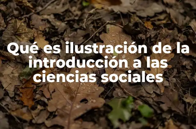 Qué es Ilustración de la Introducción a las Ciencias Sociales