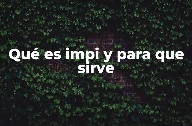 Qué es Impi y para que Sirve