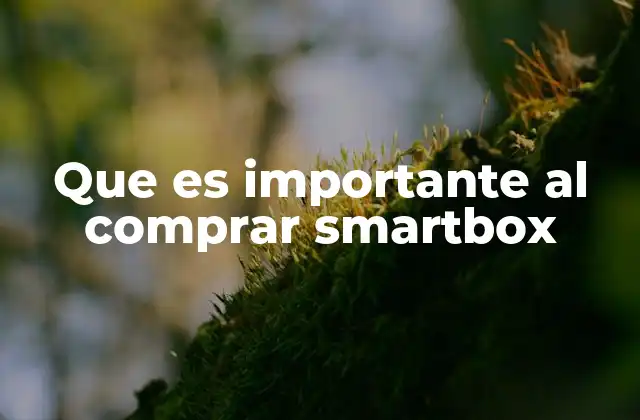 Factores clave que debes analizar antes de comprar una smartbox