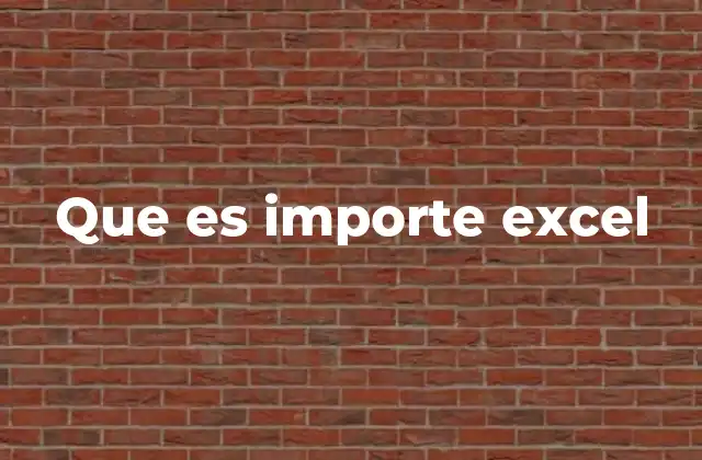 Que es Importe Excel