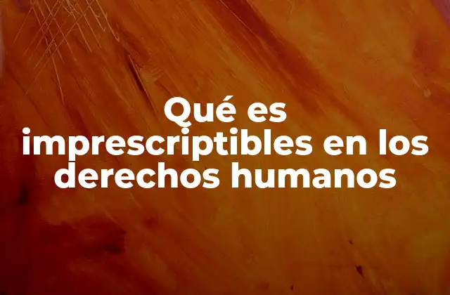 Qué es Imprescriptibles en los Derechos Humanos 2 La importancia de la imprescriptibilidad en la lucha contra las violaciones históricas