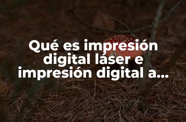 Qué es Impresión Digital Láser e Impresión Digital a Tinta