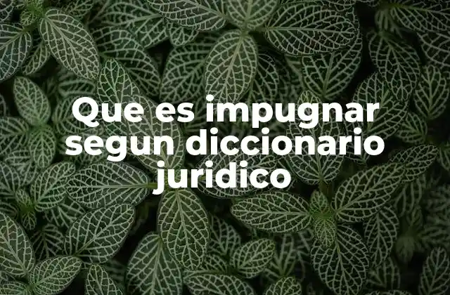 Que es Impugnar Segun Diccionario Juridico 2 El papel de la impugnación en el proceso legal
