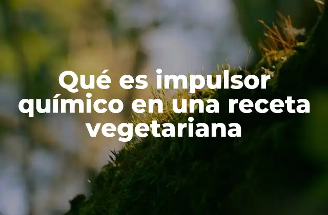 Qué es Impulsor Químico en una Receta Vegetariana