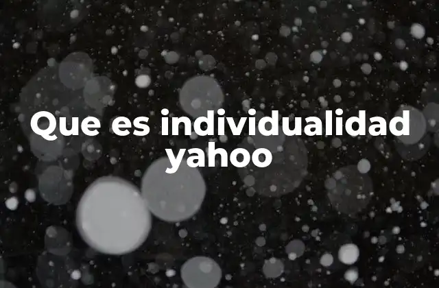 Cómo se manifiesta la identidad única en Yahoo