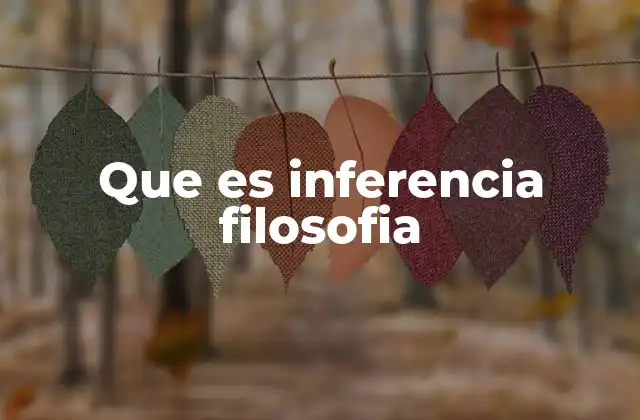 Que es Inferencia Filosofia