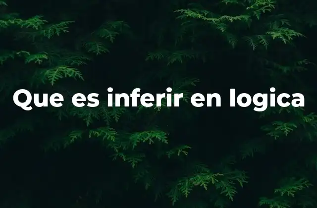 Que es Inferir en Logica