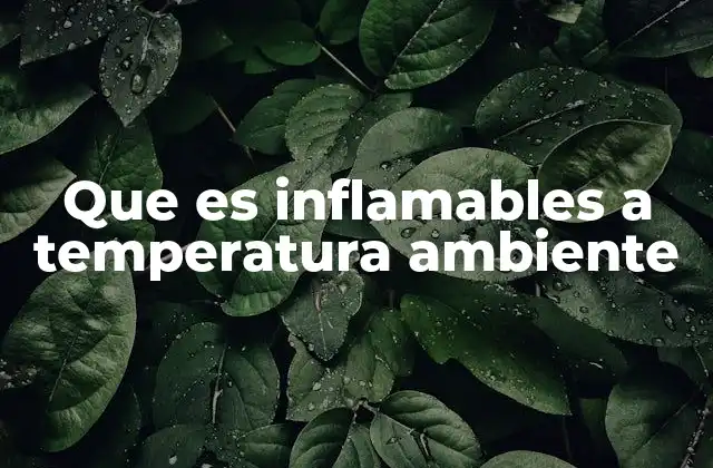 Que es Inflamables a Temperatura Ambiente 2 Cómo se diferencian los materiales inflamables de los combustibles