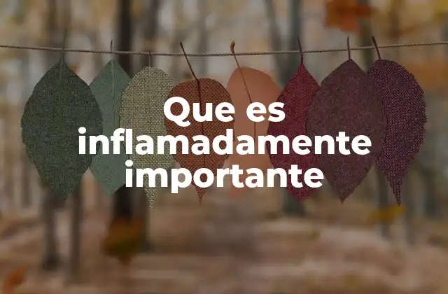 Que es Inflamadamente Importante