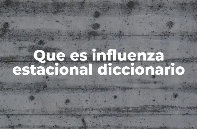 La influenza estacional en el contexto de la salud pública