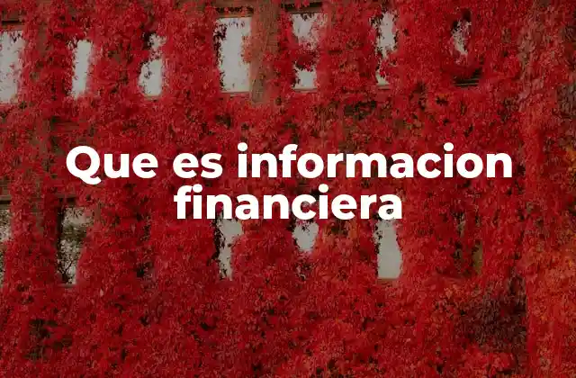 El papel de la información financiera en la toma de decisiones