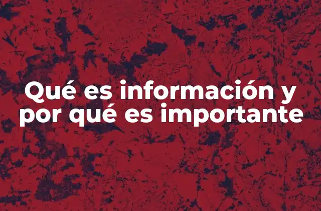 Qué es Información y por Qué es Importante 2 El papel de la información en la toma de decisiones