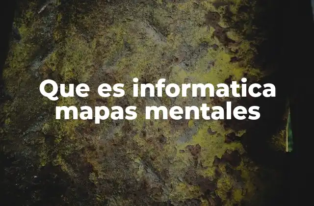 Que es Informatica Mapas Mentales