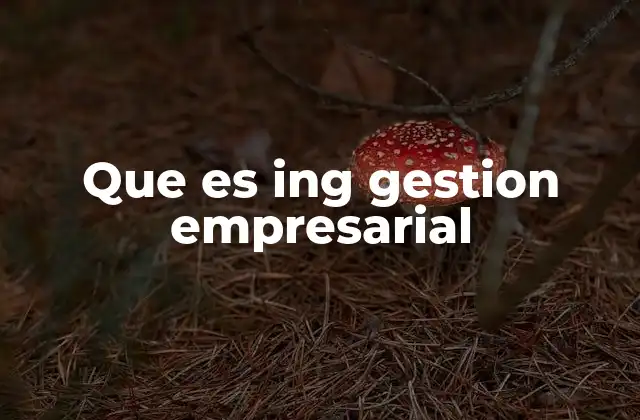 Que es Ing Gestion Empresarial 2 El papel de la ingeniería en la transformación de los negocios