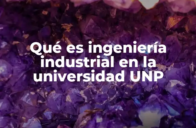 Qué es Ingeniería Industrial en la Universidad Unp