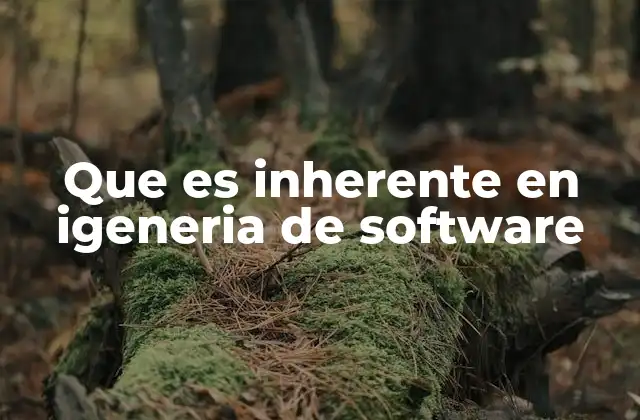 Que es Inherente en Igeneria de Software