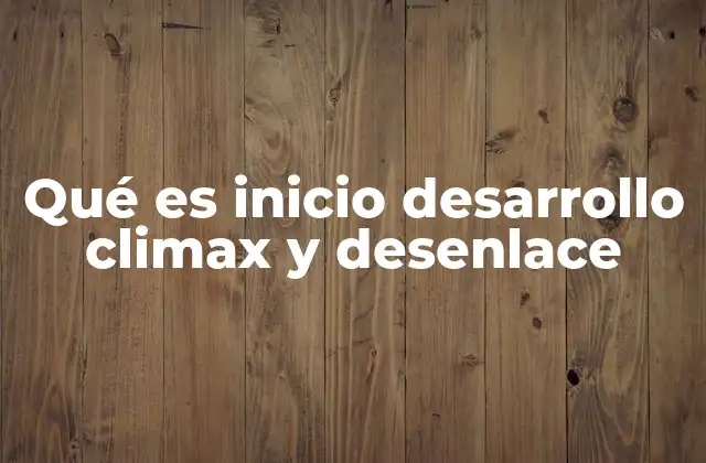Qué es Inicio Desarrollo Climax y Desenlace