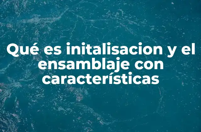 Qué es Initalisacion y el Ensamblaje con Características