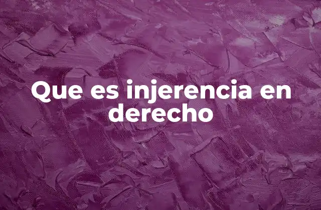La injerencia como violación de la autonomía jurídica