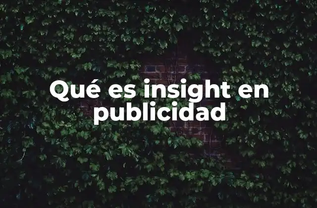 Qué es Insight en Publicidad