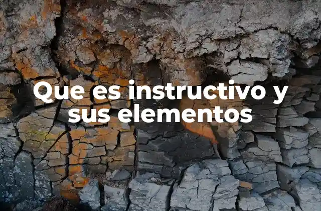 Que es Instructivo y Sus Elementos