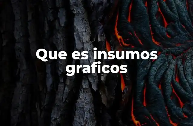 Que es Insumos Graficos