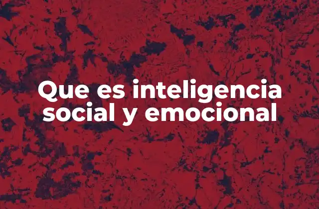 Que es Inteligencia Social y Emocional