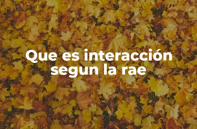Que es Interacción Segun la Rae 2 Interacción como fenómeno clave en la comunicación humana