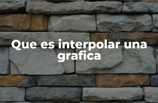 Que es Interpolar una Grafica