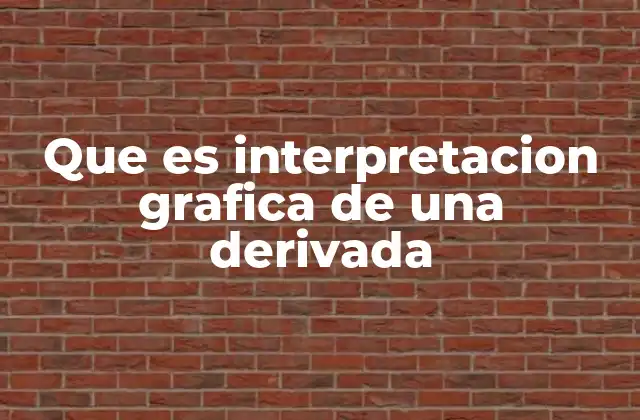 Que es Interpretacion Grafica de una Derivada